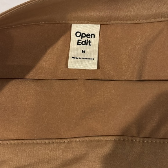 Open Edit Tan Wrap Mini Skirt with Pockets - Size M - Picture 6 of 12